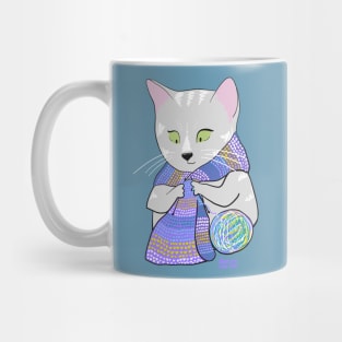 Knitting Cat Mug